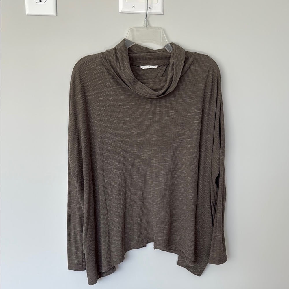 Lush Women's Cowl Neck Sweater - Olive Green SZ M/L